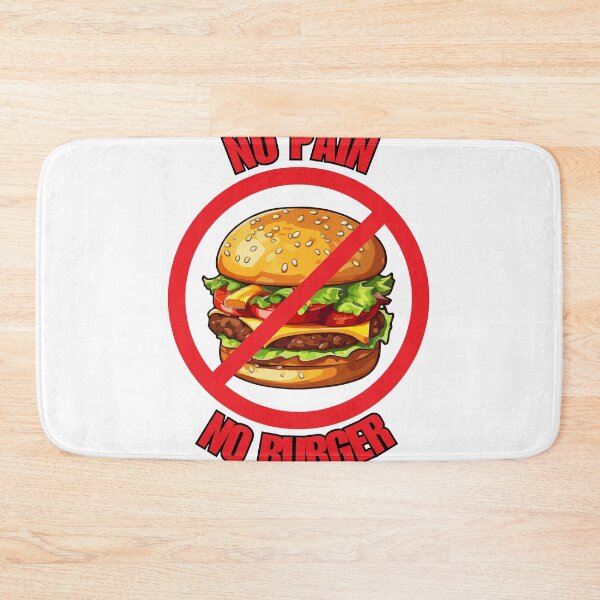 Item preview, No Pain No Burger Funny Fitness Graphic Art designed and sold by Iverla.