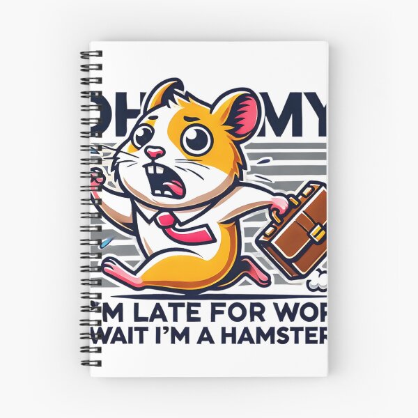 Item preview, Funny Hamster Rushing To Work Cartoon designed and sold by AlYamaniArts.