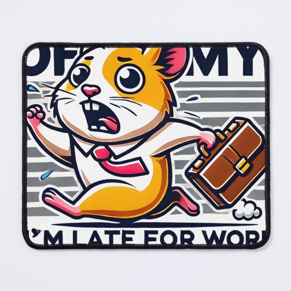 Item preview, Funny Hamster Rushing To Work Cartoon designed and sold by AlYamaniArts.