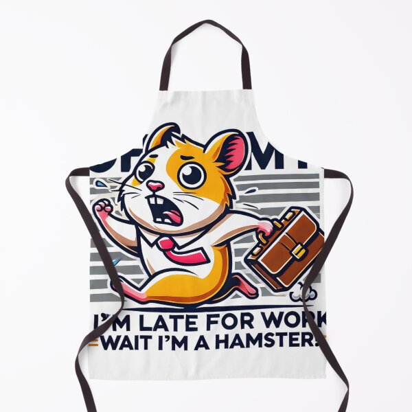 Item preview, Funny Hamster Rushing To Work Cartoon designed and sold by AlYamaniArts.