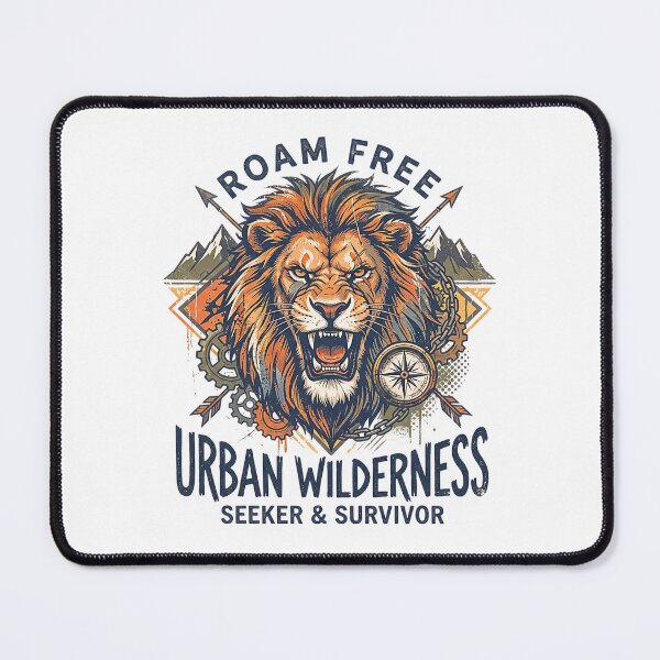 Item preview, Roam Free Urban Wilderness - Gritty Lion Survivor designed and sold by rich-moda.