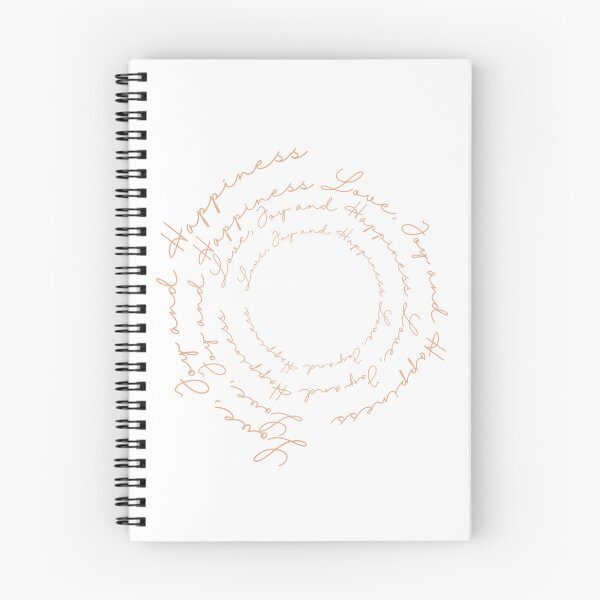 Item preview, Love Joy and Happiness Positive Affirmation Circle Typography designed and sold by HYPNK.
