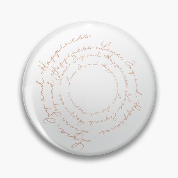 Item preview, Love Joy and Happiness Positive Affirmation Circle Typography designed and sold by HYPNK.