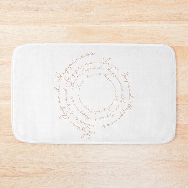 Item preview, Love Joy and Happiness Positive Affirmation Circle Typography designed and sold by HYPNK.