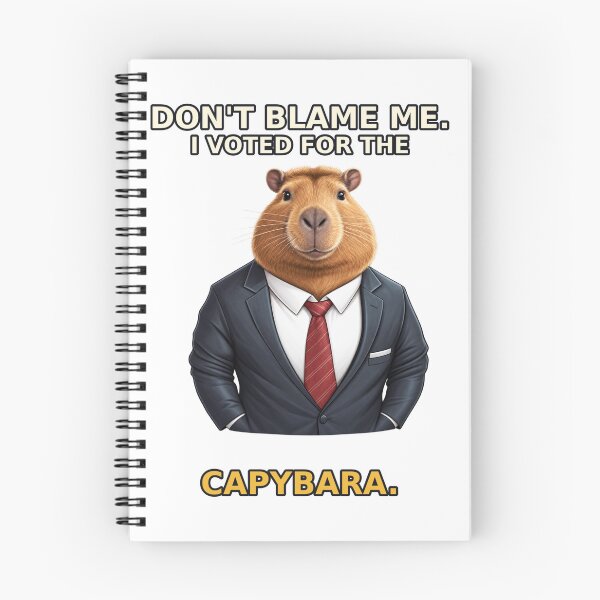 Item preview, Don’t Blame Me, I Voted for the Capybara – Suited Capybara Election Joke designed and sold by Mirgonhood.