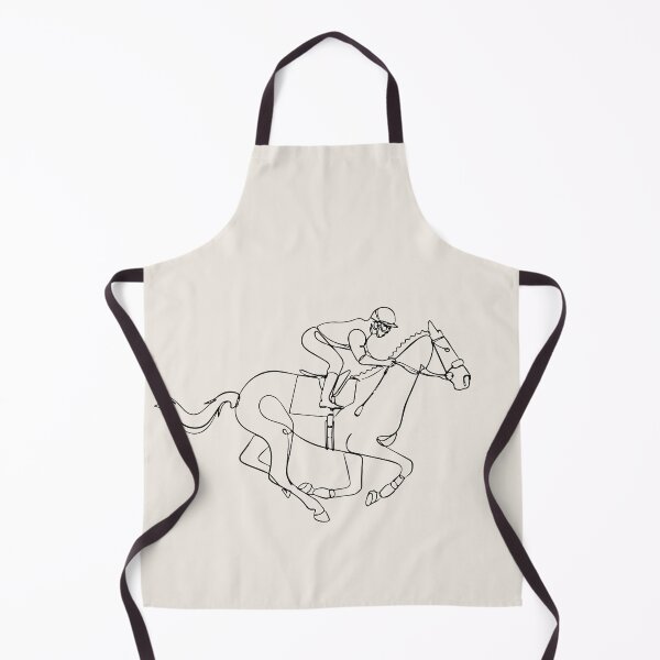 Item preview, Jockey Outline With Running Horse Line Art designed and sold by FemmePod.