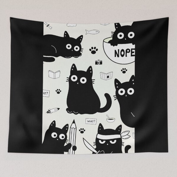 Item preview, Cute Cats Seamless Pattern – Adorable Cartoon Kittens Repeating Cat Print, Funny Kitty Pattern for Cat Lovers, Cute Animal Aesthetic Background designed and sold by DibujandoPorfa.