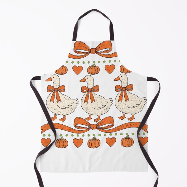 Item preview, Cute Autumn Geese With Pumpkins And Bows designed and sold by DYAFLK.