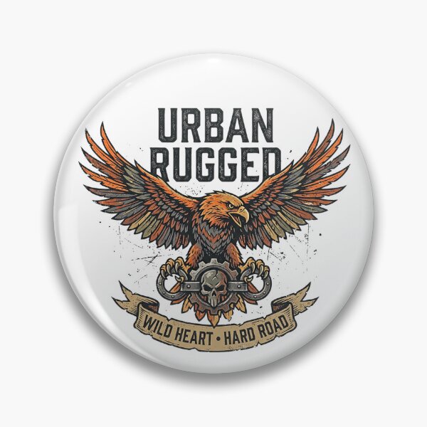 Item preview, Urban Rugged - Wild Heart Hard Road Eagle Skull designed and sold by rich-moda.