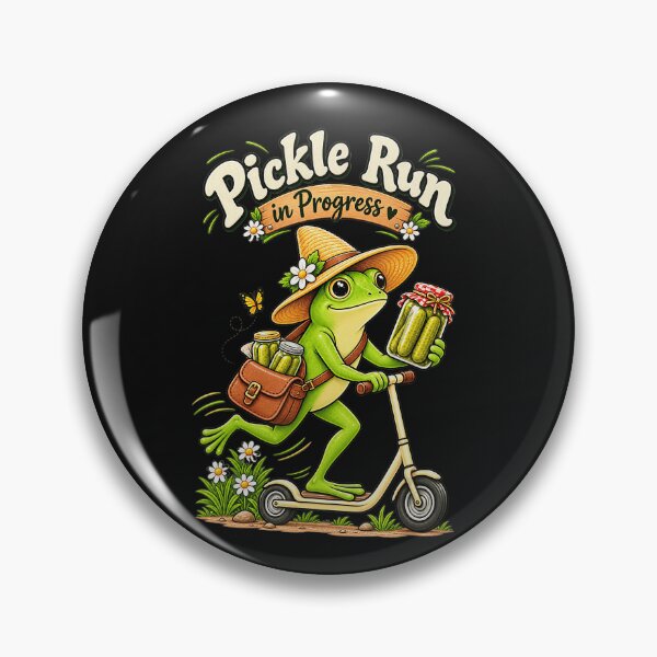 Item preview, Pickle Run In Progress Funny Frog Pickle Lover Runner Gift designed and sold by BrockmeyeSB.