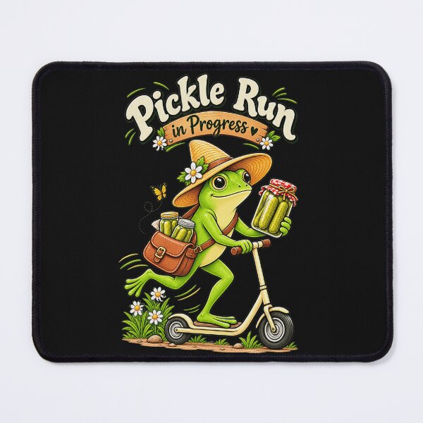 Item preview, Pickle Run In Progress Funny Frog Pickle Lover Runner Gift designed and sold by BrockmeyeSB.