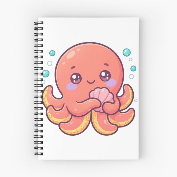 Item preview, Cute Kawaii Octopus Hugging Seashell Ocean Lover Design designed and sold by NeonNerd Studio.