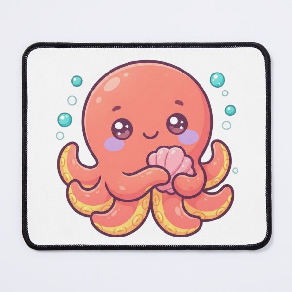 Item preview, Cute Kawaii Octopus Hugging Seashell Ocean Lover Design designed and sold by NeonNerd Studio.