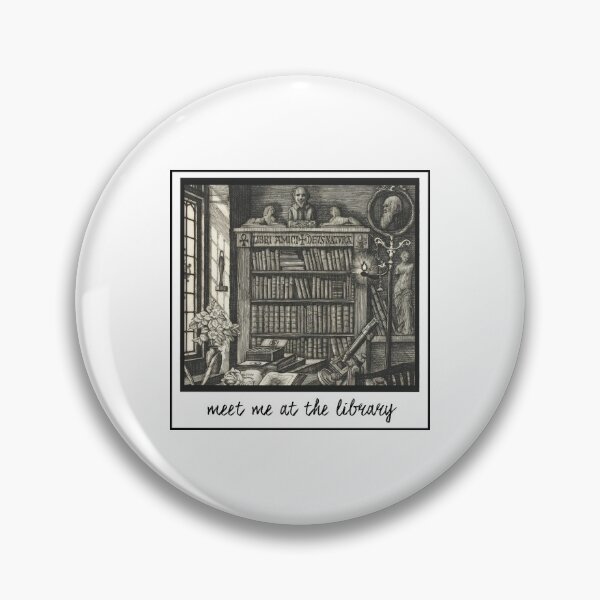 Item preview, Meet Me at the Library | Antique Library & Book Lover Design designed and sold by Department of Curiosity.