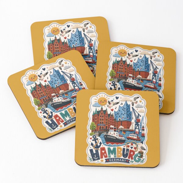 Item preview, Hamburg Germany Maritime Travel Souvenir Art designed and sold by Witsprings.