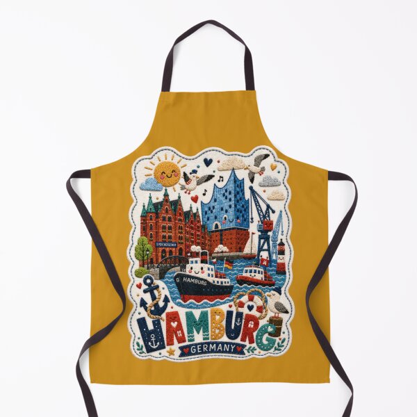 Item preview, Hamburg Germany Maritime Travel Souvenir Art designed and sold by Witsprings.