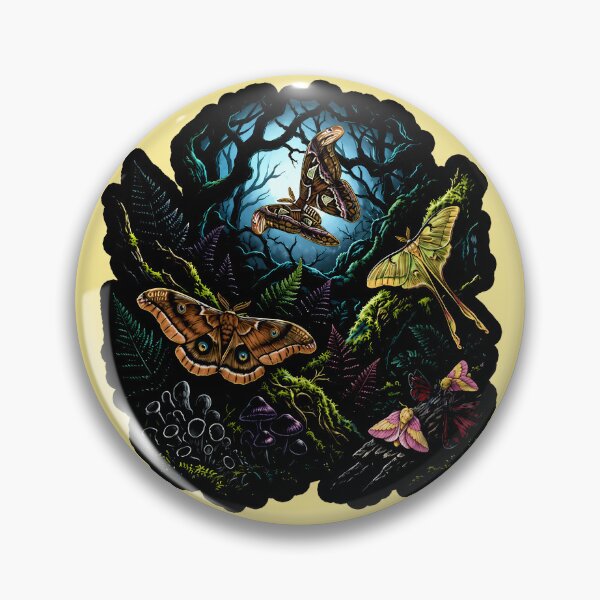 Item preview, Moths Habitat, Vintage Cottagecore Insect, Woodland Entomology designed and sold by Felipe-barg.