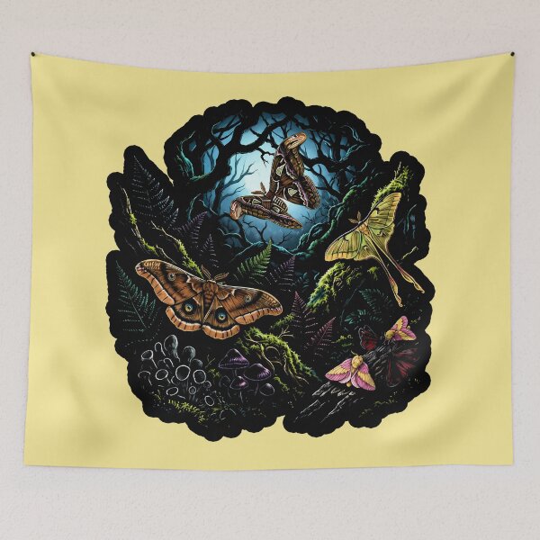 Item preview, Moths Habitat, Vintage Cottagecore Insect, Woodland Entomology designed and sold by Felipe-barg.