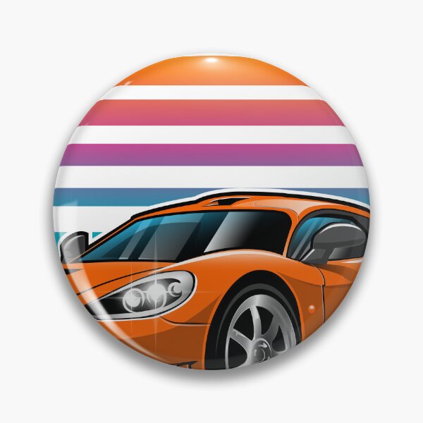 Item preview, Saleen S7 in Orange Color With Multicolor Sun Background designed and sold by Juan-Art-22.