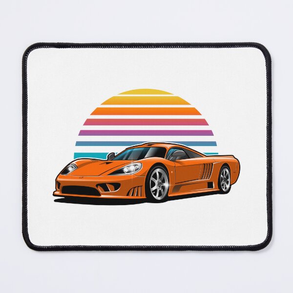 Item preview, Saleen S7 in Orange Color With Multicolor Sun Background designed and sold by Juan-Art-22.