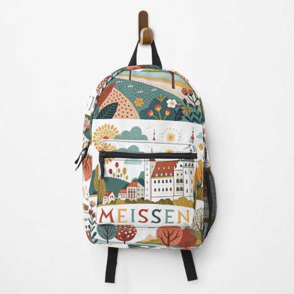 Item preview, Meissen Germany Travel Poster | Albrechtsburg Castle & Old Town Illustration | European Wall Art designed and sold by Witsprings.