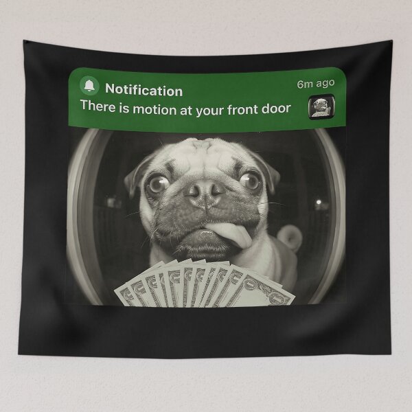 Item preview, There Is Motion At Your Front Door Funny Pug Dog Owner designed and sold by BrockmeyeSB.