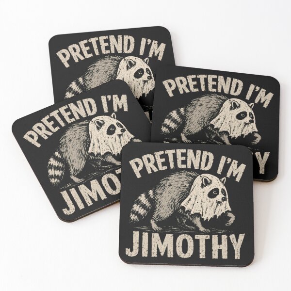 Item preview, Pretend I'm Jimothy Raccoon Ghost Halloween Humor Animal Lover designed and sold by SkeletonsDanger.