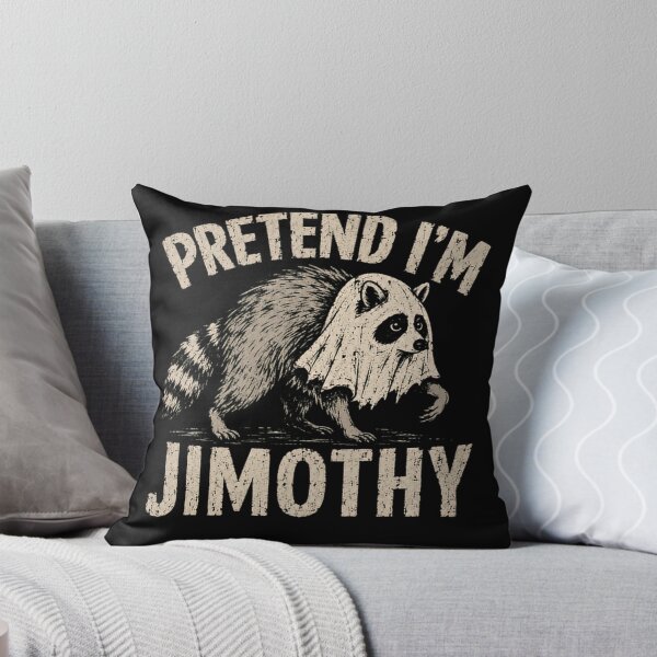Item preview, Pretend I'm Jimothy Raccoon Ghost Halloween Humor Animal Lover designed and sold by SkeletonsDanger.