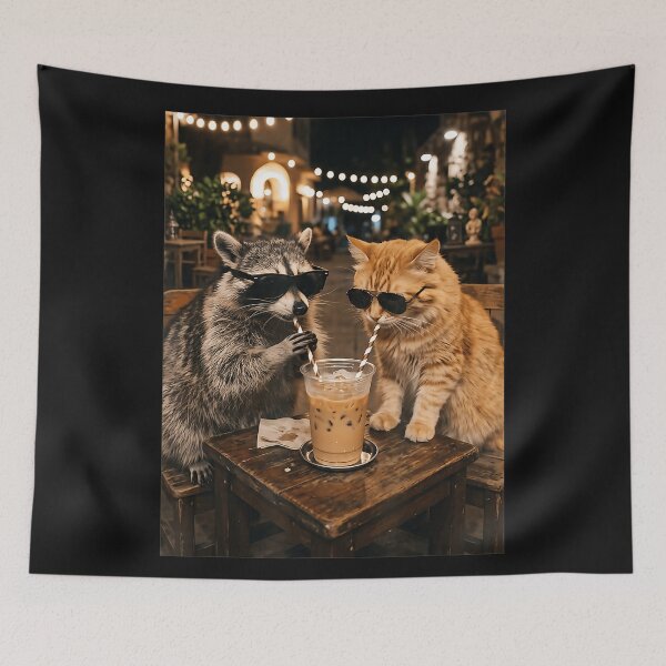 Item preview, Cool Raccoon Cat Coffee Animal Lovers Humor designed and sold by BrockmeyeSB.