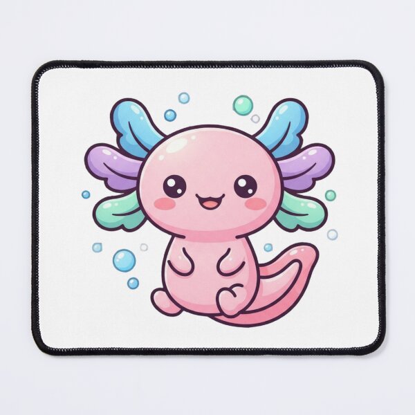 Item preview, Cute Kawaii Axolotl Smiling Aquarium Lover Design designed and sold by NeonNerd Studio.