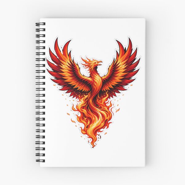 Item preview, flaming phoenix sticker designed and sold by Figurativa.