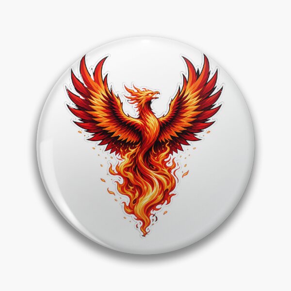 Item preview, flaming phoenix sticker designed and sold by Figurativa.