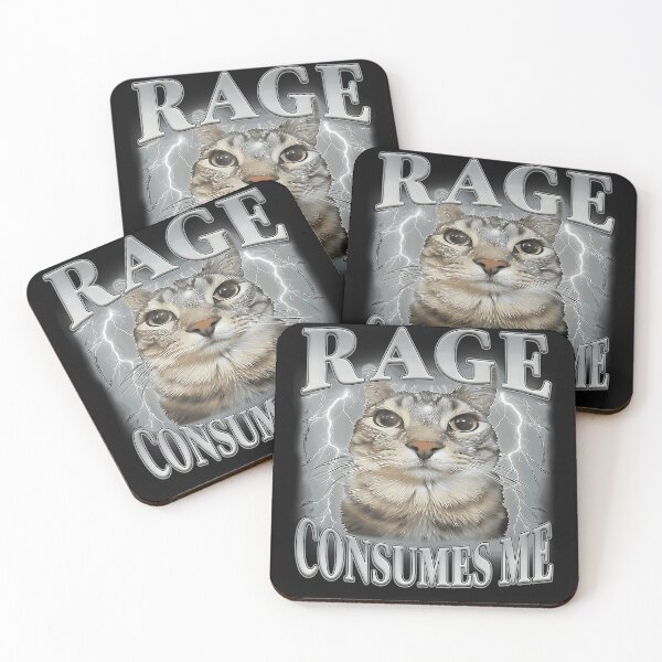 Item preview, Rage Consumes Me Funny Cat Meme Cat Lover Pet Owner designed and sold by BrockmeyeSB.
