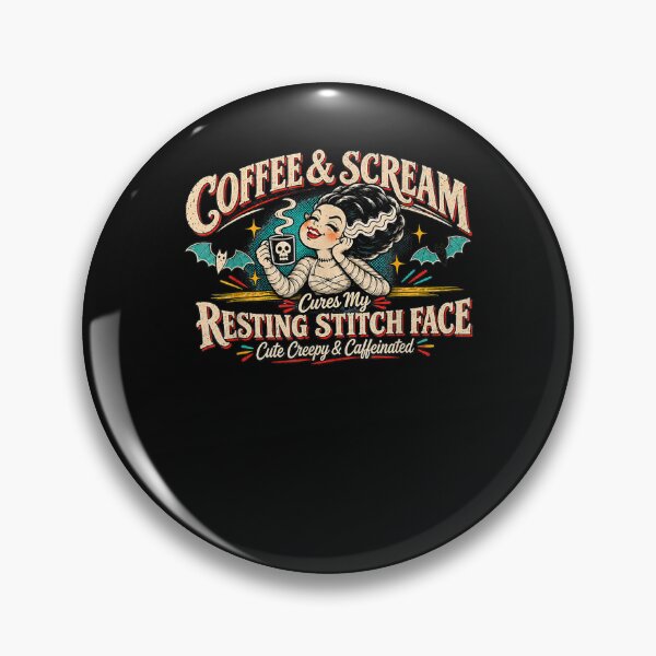 Item preview, Coffee Scream Cures My Resting Stitch Face Cute designed and sold by ArtByimamS.