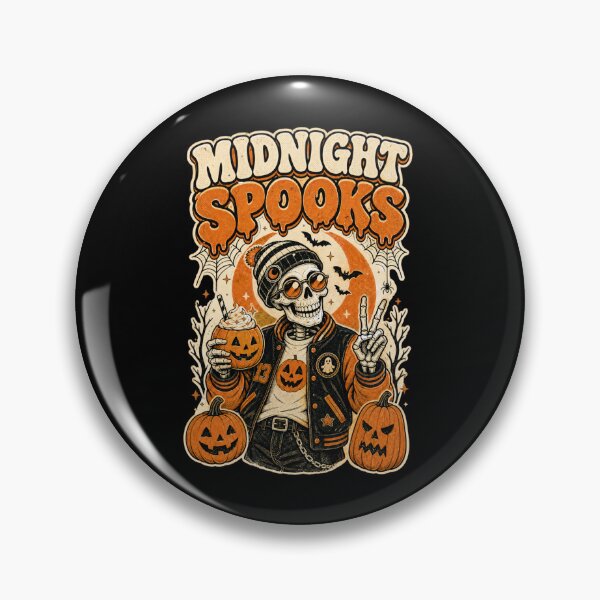 Item preview, Retro Halloween Skeleton - Midnight Spooks  designed and sold by Graphic Vibe Designs.