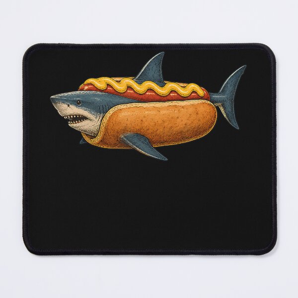 Item preview, Shark Hot Dog Funny Ocean Food Humor designed and sold by BrockmeyeSB.