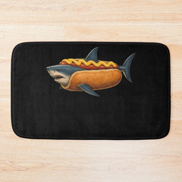 Item preview, Shark Hot Dog Funny Ocean Food Humor designed and sold by BrockmeyeSB.