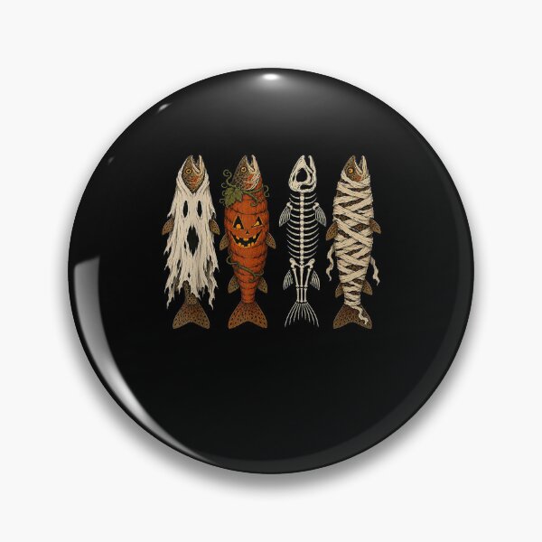 Item preview, Ghost Pumpkin Skeleton Mummy Trout Funny Halloween designed and sold by leevekaArt.