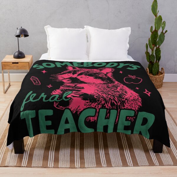 Item preview, Somebody's Feral Teacher Raccoon Funny Educator School Gift designed and sold by BrockmeyeSB.