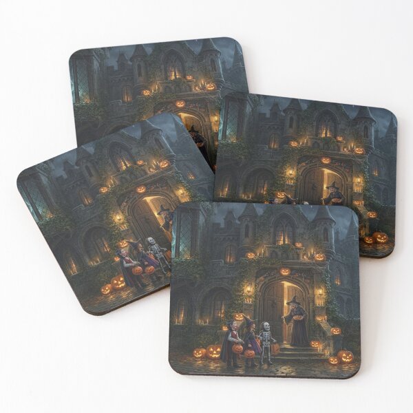 Item preview, Haunted Castle Halloween Trick or Treat Spooky Season Art designed and sold by AfresStudio.