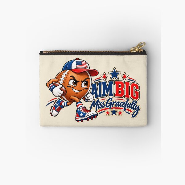 Item preview, Aim Big Miss Gracefully – Funny Football Motivation designed and sold by HO•Designs.