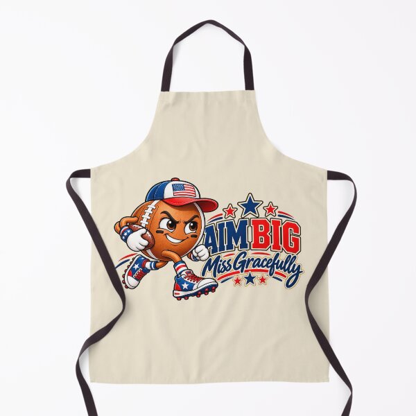 Item preview, Aim Big Miss Gracefully – Funny Football Motivation designed and sold by HO•Designs.