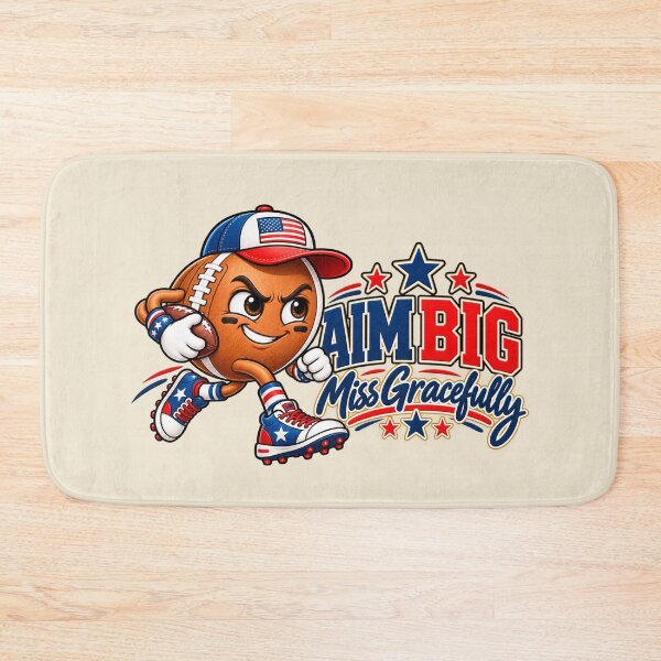 Item preview, Aim Big Miss Gracefully – Funny Football Motivation designed and sold by HO•Designs.