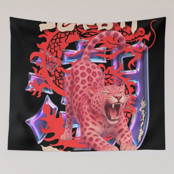 Item preview, Y2K Cyber Punk Pink Leopard Dragon Graphic designed and sold by 13NINE.