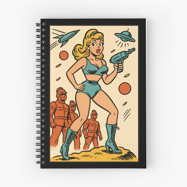Item preview, Retro Space Pinup Ray Gun Cosmic Adventure designed and sold by Victor Shadehorn.