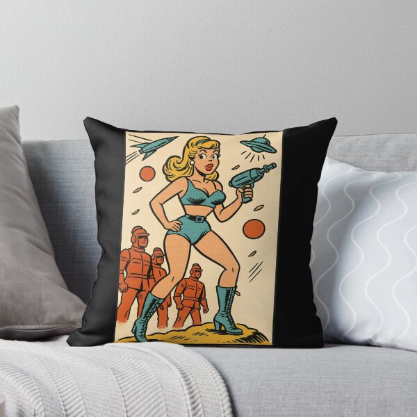 Item preview, Retro Space Pinup Ray Gun Cosmic Adventure designed and sold by Victor Shadehorn.