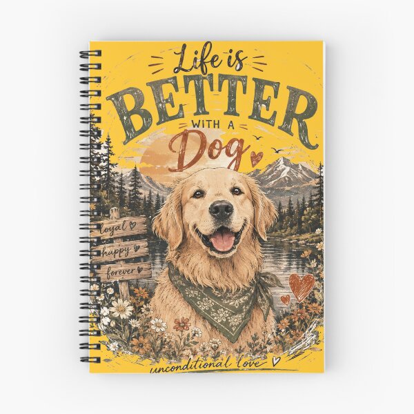 Item preview, Life Is Better With A Dog - Golden Retriever Hiking designed and sold by GenZFashion000.