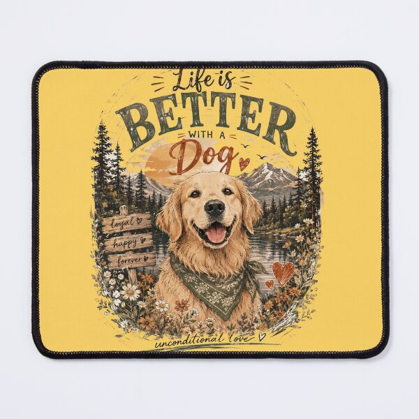 Item preview, Life Is Better With A Dog - Golden Retriever Hiking designed and sold by GenZFashion000.