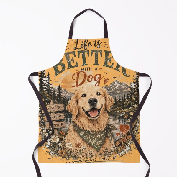 Item preview, Life Is Better With A Dog - Golden Retriever Hiking designed and sold by GenZFashion000.