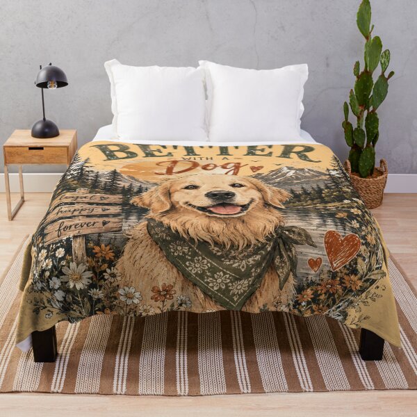 Item preview, Life Is Better With A Dog - Golden Retriever Hiking designed and sold by GenZFashion000.